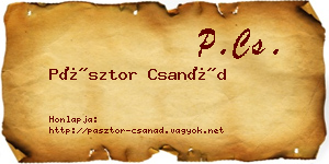 Pásztor Csanád névjegykártya