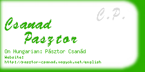 csanad pasztor business card