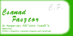 csanad pasztor business card